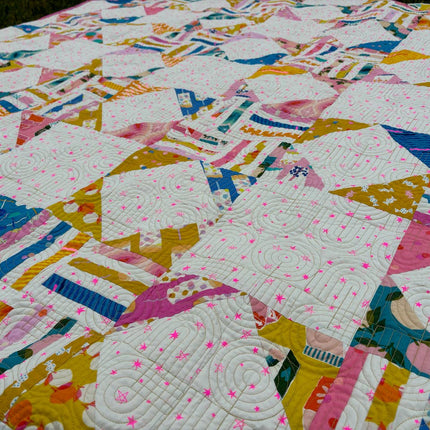 Joyful Sawtooth Stars Quilt Pattern