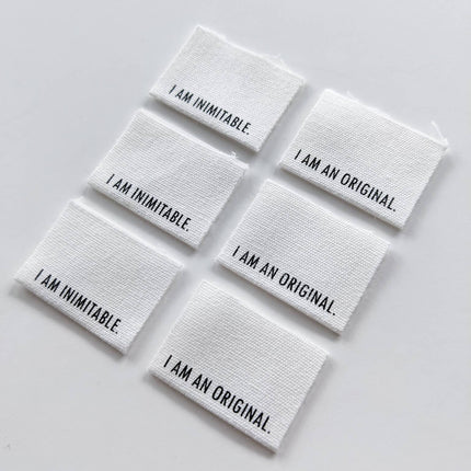 I Am Inimitable. I Am An Original. Labels