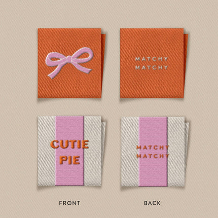 Cutie Pie Bow Square Labels