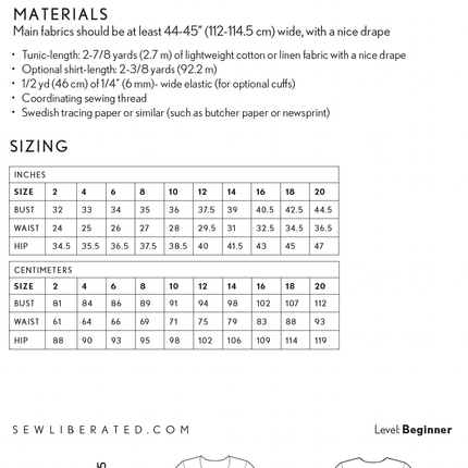 Schoolhouse Tunic Pattern