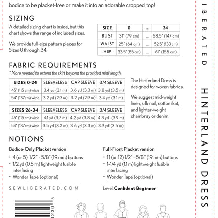 Hinterland Dress Pattern
