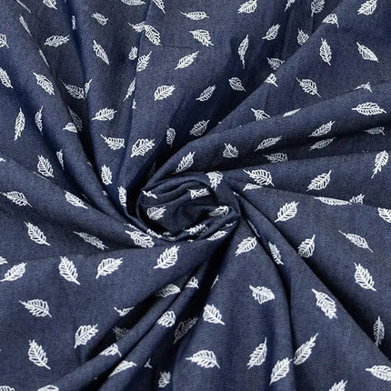 Chambray - Cotton/Poly - Feather Leaf