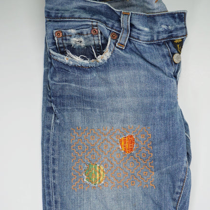 Sashiko Inspired Mending Stick 'n Stitch Patterns 1/2 Sheets
