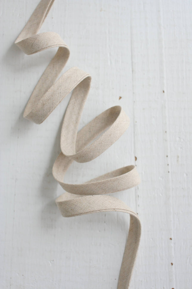 1/2" Double Fold Bias Binding -  Natural