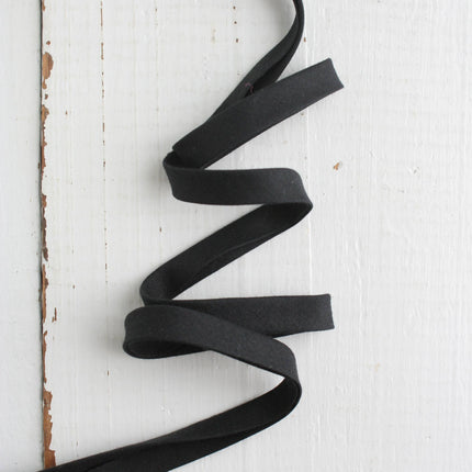 1/2" Double Fold Bias Binding - Black