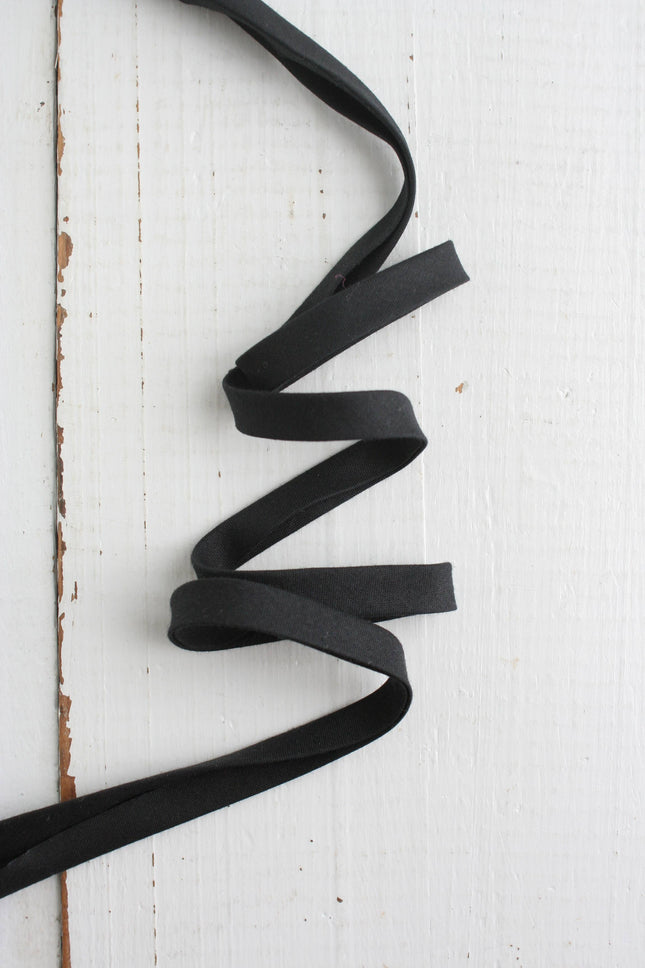 1/2" Double Fold Bias Binding - Black