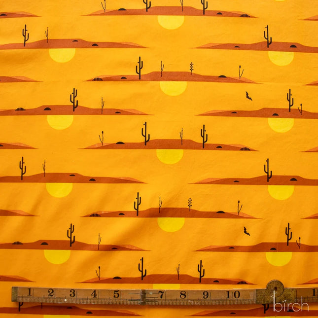 Quilting Cotton - Organic Cotton/Poplin - The Desert 2026 - Desert at Dusk - Charley Harper