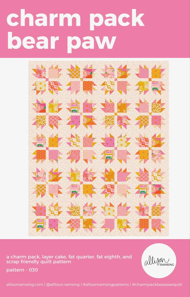Charm Pack Bear Paw Quilt Pattern