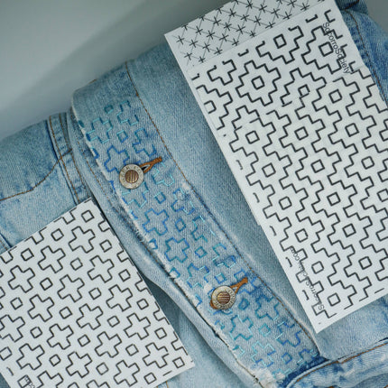 Sashiko Inspired Mending Stick and Stitch Patterns- Vol 2