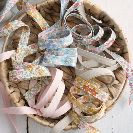 1/2" Double Fold Bias Binding -  Natural