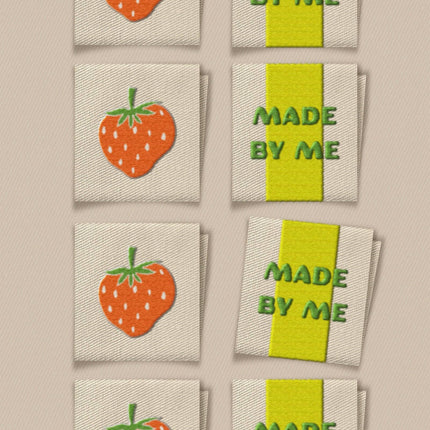Made By Me Strawberry Square Labels
