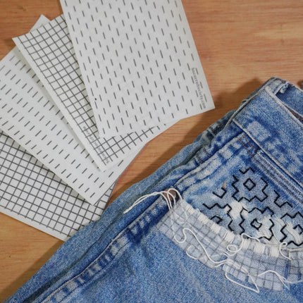 Visible Mending Stick and Stitch Patterns- Starter Pack